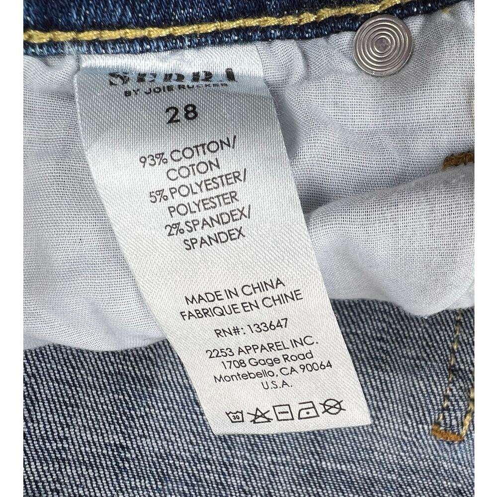 Serra by Joie Rucker Light Wash Distressed Straight Jeans Stretch Denim - 28 - Picture 4 of 10